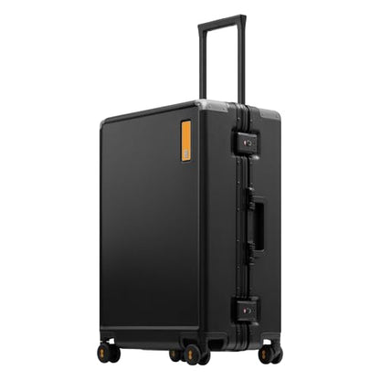 LEVEL8 Zipperless Checked Luggage Medium Hardside Suitcase 24 Inch, Black - color: Black, size: Checked 24 Inch (Upgraded)