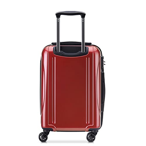 Delsey Luggage Helium Aero, International Carry On Luggage, 19", Front Pocket Hard Case Spinner Suitcase, Brick Red | Expandable Suitcase, Lightweight Hardside Polycarbonate, Four Spinner Wheels, Open Front Pocket, TSA Lock - color: Brick Red, size: Carry