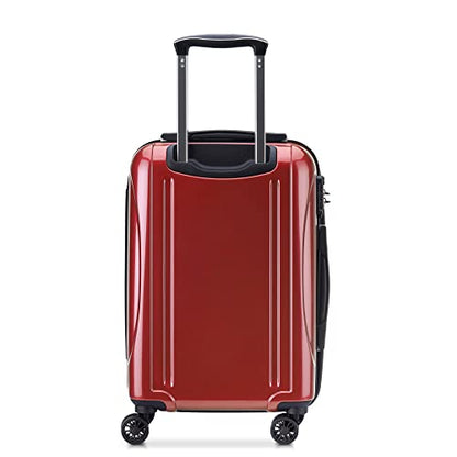 Delsey Luggage Helium Aero, International Carry On Luggage, 19", Front Pocket Hard Case Spinner Suitcase, Brick Red - color: Brick Red, size: Carry-On 19 Inch