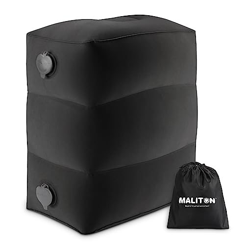 Inflatable Travel Foot Rest Pillow, Small Size（Black, 1 Pack） - color: Black, size: 1 Pack-S
