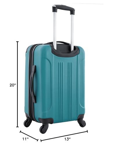 Travelers Club Chicago Hardside Expandable Spinner Luggage, Teal, 22" Carry-On - color: Teal, size: 1-Piece (22" Carry-On)