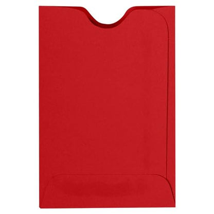 LUXPaper Credit Card Sleeves | 2 3/8" x 3 1/2" | Ruby Red | 80lb. Text | 50 Qty - color: Ruby Red, size: 50 Qty.