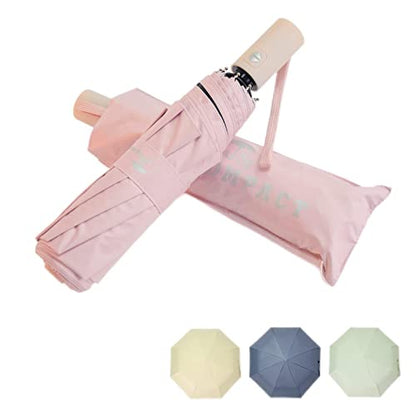 SY COMPACT Umbrella Automatic Travel Waterproof Light Folding Umbrellas Easy Carry for Women and Men - color: Pink