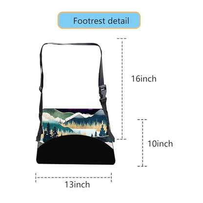 Foot Hammock for Plane Travel Essentials Relax Your Foot Rest for Airplane Gadgets Adustable Airplane Travel Accessories for Flight Essentials (Forest)
