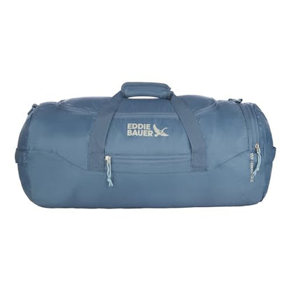 Eddie Bauer Stowaway Packable Duffel Bag | Travel | Foldable | Lightweight | Durable | Ripstop Polyester, 45L, Tile Blue - color: Tile Blue