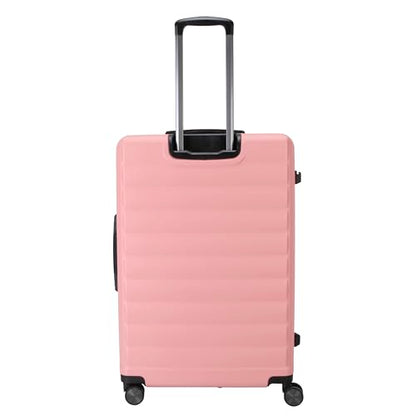 TRIPS EON 28-Inch Lightweight Durable Hardside 8-Wheel Spinner Checked Suitcase Size Luggage, Ash Rose - color: Ash Rose, size: LARGE CHECKED