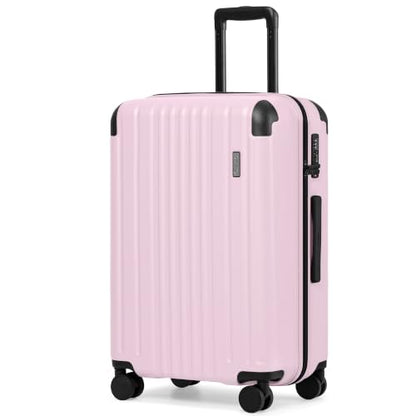 Coolife Luggage, Lightweight and Durable Hardshell, 24 in, Light Pink - color: Light Pink2.0, size: M(24in)