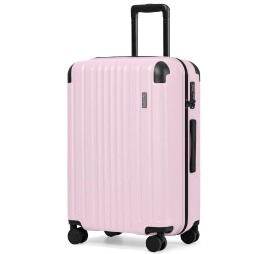 Coolife Luggage, Lightweight and Durable Hardshell, 24 in, Light Pink - color: Light Pink2.0, size: M(24in)