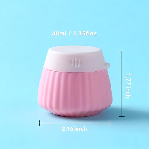 Travel Silicone Cream Containers, 4-Pack 40ml Refillable Skincare Jars