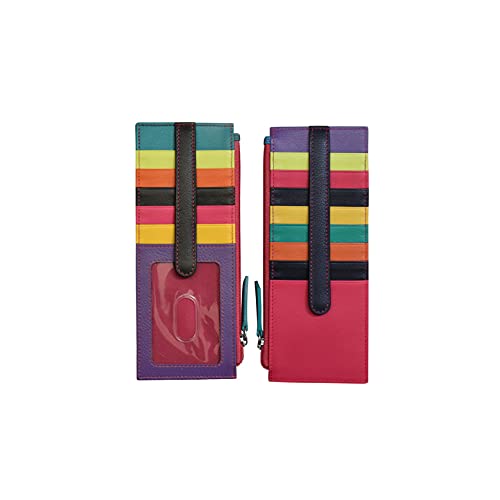 ili New York RFID Blocking Long Double Sided Slim Wallet - Black Brights - color: Black Brights