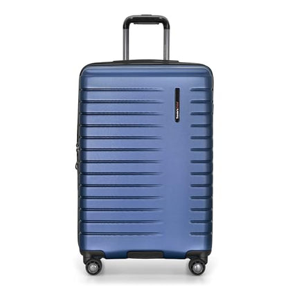 Traveler's Choice Archer Polycarbonate Expandable Luggage with Spinner Wheels, Blue, Checked 26-Inch - color: Blue, size: 1-Piece (Checked 26-Inch)