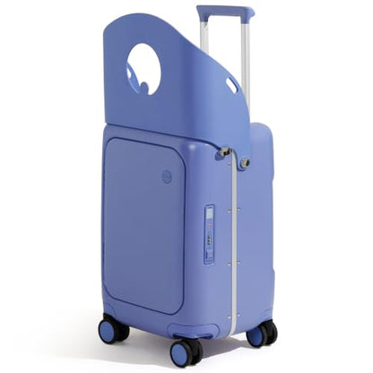 mixi 20 Inch Ride On Suitcase for Kids Luggage with Seat, Dreamy Purple - color: Dreamy Purple