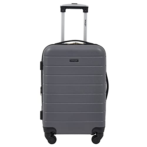 Wrangler Smart Spinner Hardside Luggage, 22-Inch Carry-On, Quiet Shade - color: Quiet Shade, size: Carry-On Only