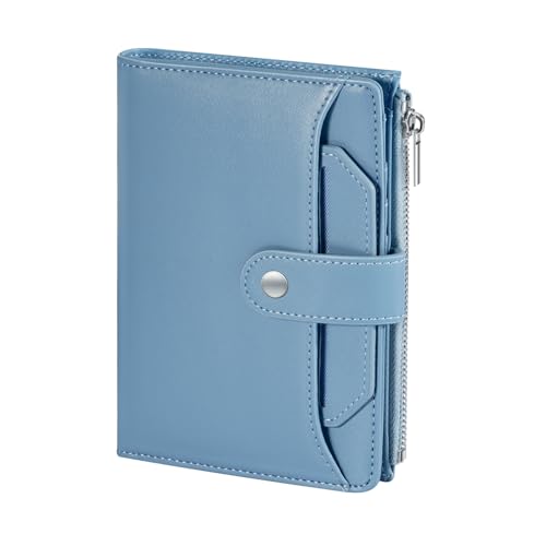 Dadanism RFID Blocking Passport Holder Travel Wallet for Women, Blue - color: Blue