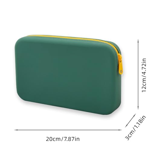 Makeup Pouch Portable Square Cosmetic Storage Bag Silicone Makeup Brush Holder Travel(purple)