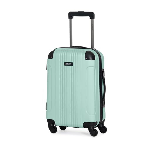 Kenneth Cole REACTION Out of Bounds Lightweight Hardshell 4-Wheel Spinner Luggage, Mint Blue, 20-Inch Carry On - color: Mint Blue, size: 20-Inch Carry On