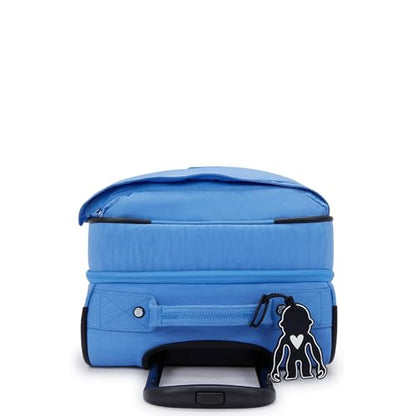 Kipling Women's Spontaneous Small Softside Spinner Wheel Luggage, Integrated TSA Accepted Lock - color: Cocktail Blue