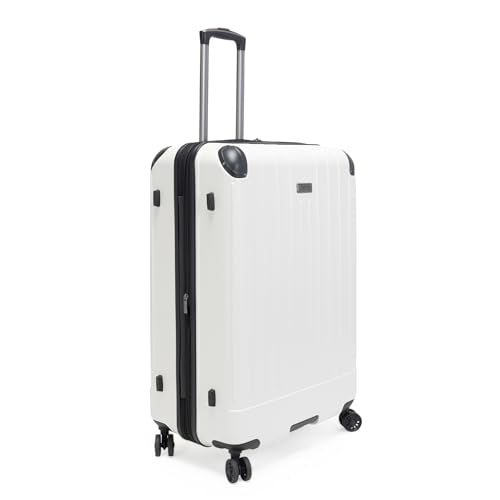 Kenneth Cole Reaction Flying Axis 28" Hardside Expandable 8-Wheel Spinner Check-Size Luggage, Coconut White - color: Coconut White, size: 28-Inch Checked