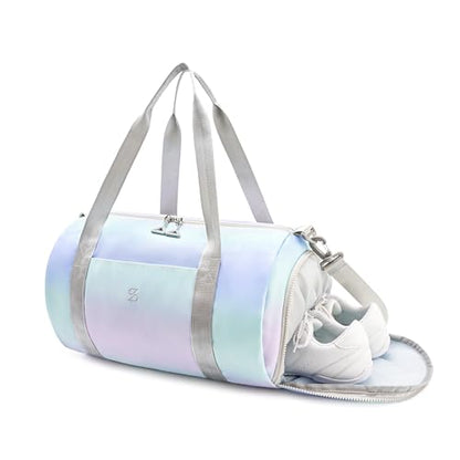 STELLE Dance Bag for Girls Sports Duffle with Shoe Compartment(LM,F) - color: Lilac Mint1