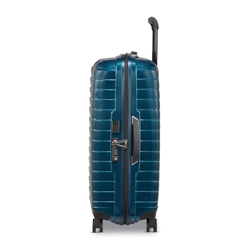 Samsonite Proxis Medium Hardside Luggage with Dual Spinner Wheels - Innovative Roxkin™ Lightweight Shell With Ultimate Durability- Includes TSA Lock, Ergonomic Telescoping Handle - Petrol Blue - color: Petrol Blue, size: Medium Spinner