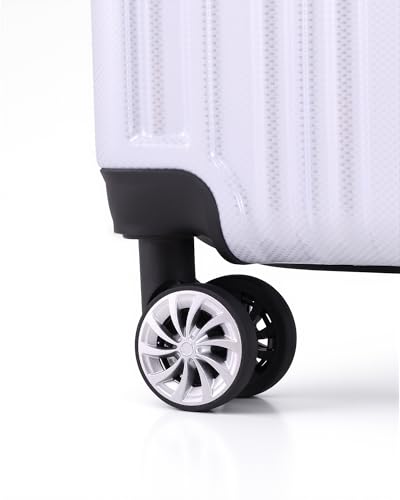 Coolife Luggage, Lightweight and Durable Hardshell, 20 in, white grid new - color: white grid new, size: S(20in)