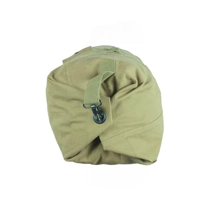 FOX OUTDOOR PRODUCTS GI STYLE Two Strap Heavyweight Cotton Canvas Dual Padded Duffel Bag | Fully Adjustable Shoulder Straps, Side Web Grip Handle, 22" X 38", 3.0 lbs - color: Olive Drab