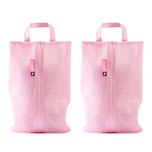 pack all 여행용 신발 가방, 스포츠용 방수 신발 파우치 - color: 핑크, style: 2팩