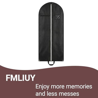 1 Pack PEVA Waterproof Long Garment Bag Clear Window 24x63 In Black - size: 24 × 63 in