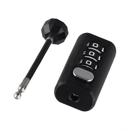 Portable 3 Digit Combination Lock Luggage Lock Backpack Cabinet Drawer, Resettable Code Padlock with for braided Steel Cable, Weather Resistant ABS