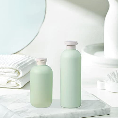 10oz Squeeze Bottles with Flip Cap, Refillable Plastic Travel Bottles for Creams, Lotion, Shampoo, Conditioner (2 Pcs) - color: Green, size: 300ml/10 oz