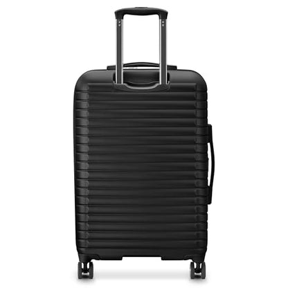 DELSEY PARIS Cruise 3.0, 24 Inch Checked-Medium Luggage, Black - color: Black, size: Checked-Medium 24 Inch