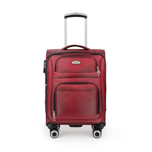 20'' Carry on Luggage,Softside Suitcase,Expandable 15% - color: Red, size: Carry-On 20-Inch