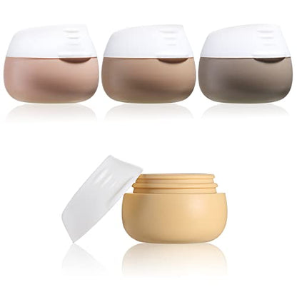 Gemice Travel Size Containers for Toiletries,1oz,4 Pack,Apricot - color: Apricot