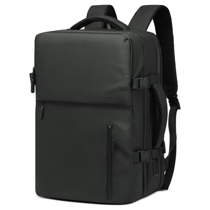 30L Lay Flat Travel Backpack for 16 Inch Laptop Carry On Black - color: Black