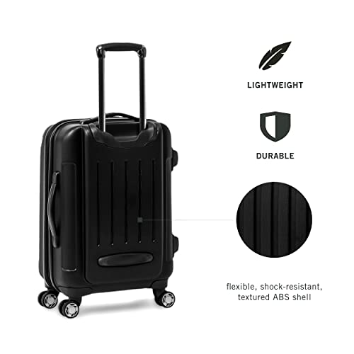 Kenneth Cole REACTION Renegade Luggage Expandable 8-Wheel Spinner Lightweight Hardside Suitcase, Black, 3-Piece Set (20"/24"/28") - color: Black, size: 3-Piece Set (20"/24"/28")