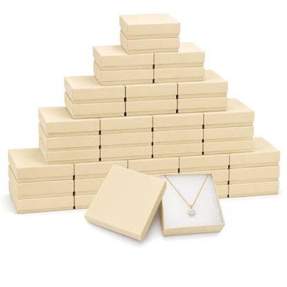 Jewelry Gift Boxes, 40 Pack 3.5x3.5x1 Inch, Brown - size: 3.5x3.5x1 Inch (Pack of 40)