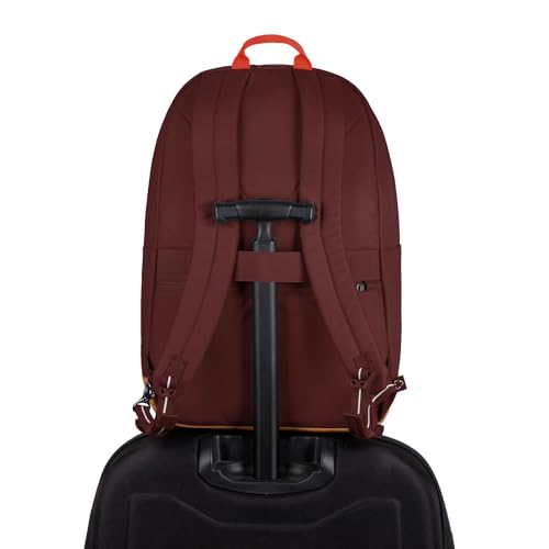 Pacsafe GO 25L Anti Theft Backpack, Garnet Red - color: Garnet Red