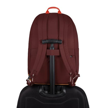 Pacsafe GO 25L Anti Theft Backpack, Garnet Red - color: Garnet Red