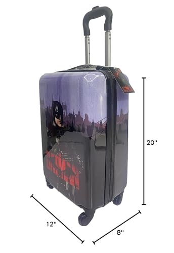 Fast Forward Batman Black Luggage 20 Inches Hard-Sided Tween Spinner Carry-On Travel Trolley Rolling Suitcase for Kids - style: Batman 2