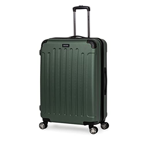 Kenneth Cole REACTION Renegade Luggage Expandable 8-Wheel Spinner Lightweight Hardside Suitcase, Cilantro, 28-Inch Checked - color: Cilantro, size: 28-Inch Checked