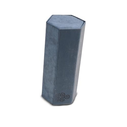 Hexagonal Double Sunglasses Case for 2 Frames – Premium PU Hard Protection with Unisex design - color: Steel Blue Gray