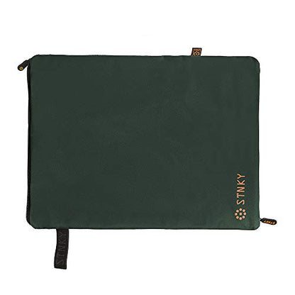 STNKY Bag Pro - 여행, 요가, 헬스케어, 체육관 키트, 세탁용 지퍼, 손잡이 및 내부 메시 백이 있는 세탁 가방(표준, 포레스트 그린) - color: 포레스트 그린., size: Standard