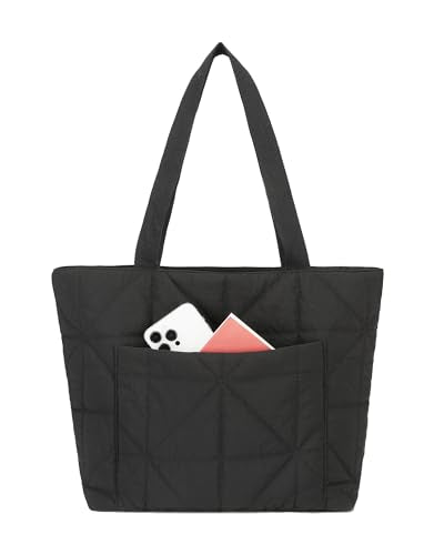 Urbanstand Small Tote Bag for Women, Lightweight Work Tote Bag with Zipper - color: Black