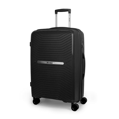 25" Checked Luggage Hardside Suitcase Expandable 20% - color: Black, size: Checked-Medium 25-Inch