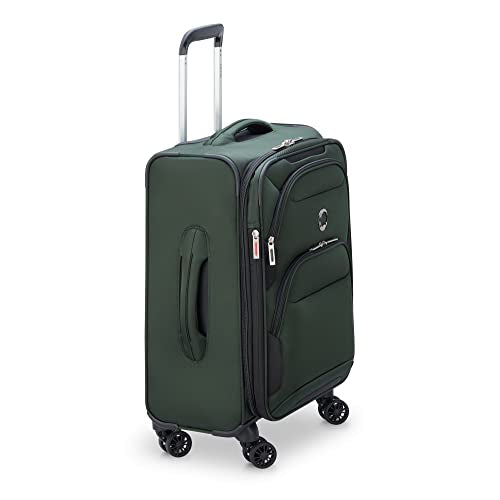 DELSEY PARIS Sky Max 2.0 Softside Expandable Luggage with Spinner Wheels, Green, 2-Piece Set (21/24) - color: Green, size: 2-Piece Set (21/24)