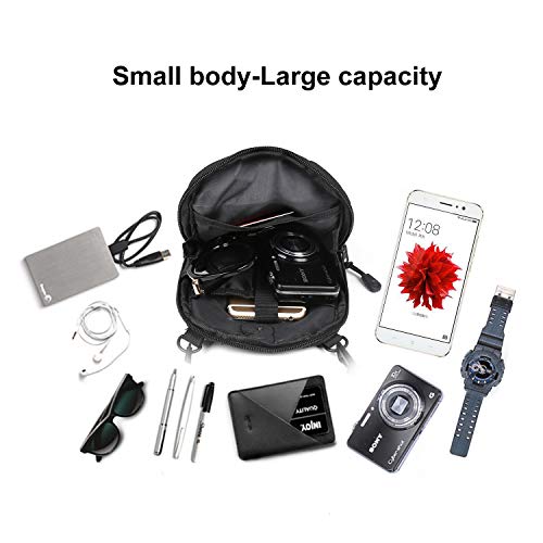 Small Crossbody Bag for Men, Mini Messenger Bag Shoulder Bag for Phone Passport - color: A-black