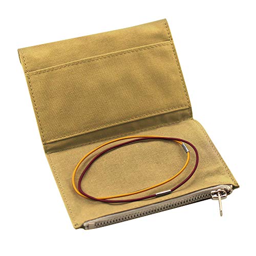 Canvas Zipper Pouch Refill for Travelers Notebook,Insert Pocket Pack with 2 Elastic Bands TN Accessories Paper Card Holder Storage Bag (Passport Size, Yellow) - style: Yellow Passport Size