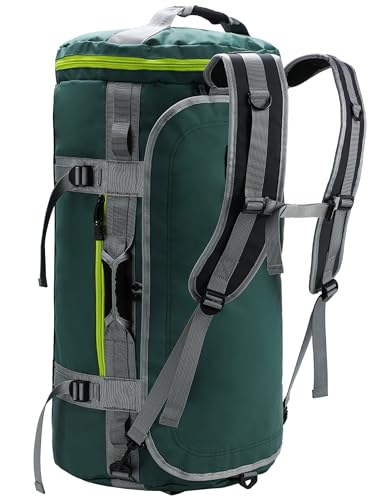 MIER 여행용 캠핑 체육관 스포츠용 대형 더플 백 백팩, 45L/60L/90L - color: 초록색., size: 60L