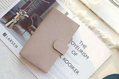 Moterm Companion Traveler's Notebook Cover - Upgraded Design with Back Pocket (Standard Size, Pebble-Taupe) - color: Pebbled-taupe, size: Standard