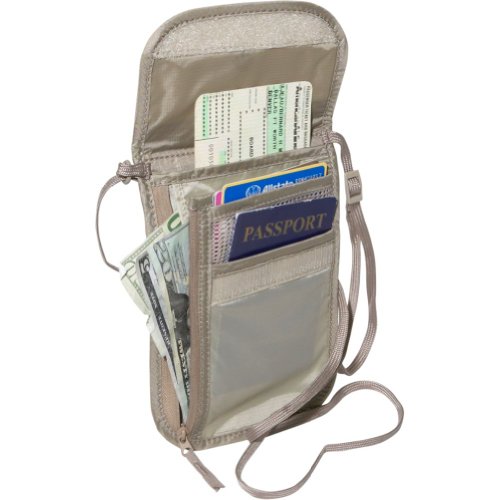 Eagle Creek Undercover Neck Wallet Deluxe - Passport Holder Accessory for Men and Women, Khaki - color: Khaki